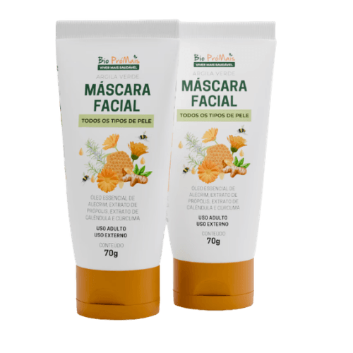 Máscara Facial de Argila Verde com Própolis e Alecrim (70g)